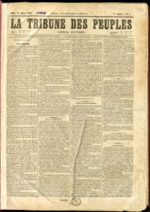 La Tribune des Peuples: journal quotidien, [Réd.-gén. Eugene Carpentier], Paryż ,1849, sygn. 58.850