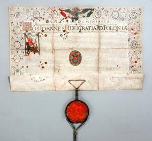 Dyplom nadania szlachectwa Łukaszowi Husarzewskiemu. Dokument z 1676 roku.