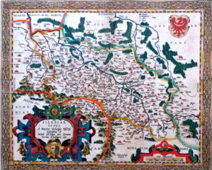 Martin Helwig, mapa Śląska w przeróbce A. Orteliusa, wyd. Antwerpia 1603 (sygnatura 9030/C/II)