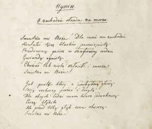 Juliusz Słowacki, Hymn. O zachodzie słońca na morzu, 1836 r.