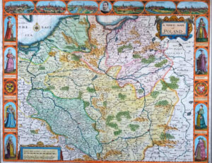 John Speed, mapa Polski, wyd. Londyn 1676 (sygnatura 8856/C/III)