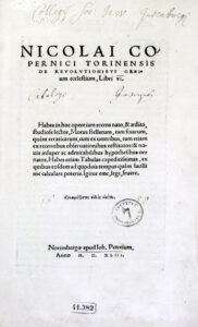 Mikołaj Kopernik, De revolutionibus orbium coelestium. Norymberga, J.Petreius, 1543